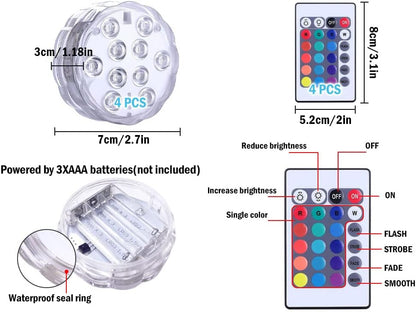 Hitop™ Luces LED Sumergibles | Dale Vida a Tu Piscina en Segundos 🌈